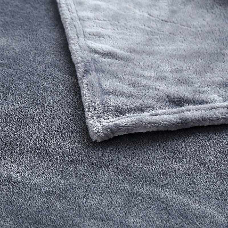 Throw Blanket Fleece Large Soft Warm Sofa Bed Throw Single Double King - Dark Grey - Luxe By Sarah