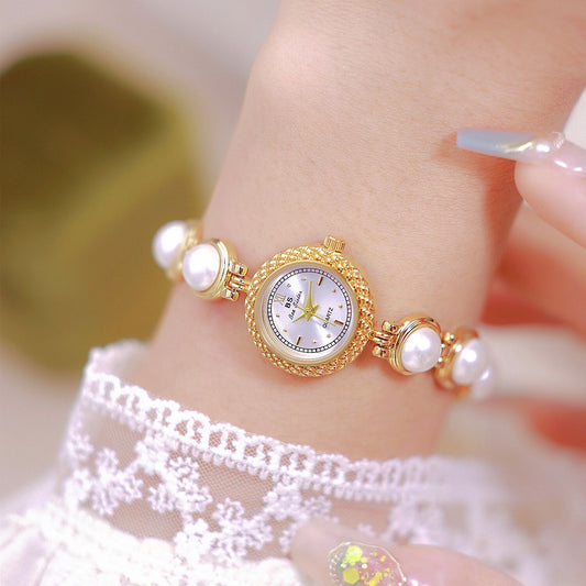 BS New Hot Selling Factory Direct Sales Foreign Trade Xiaoxiang Middle Ancient Light Luxury Pearl Bracelet Watch Temperament Female Watch FA1805