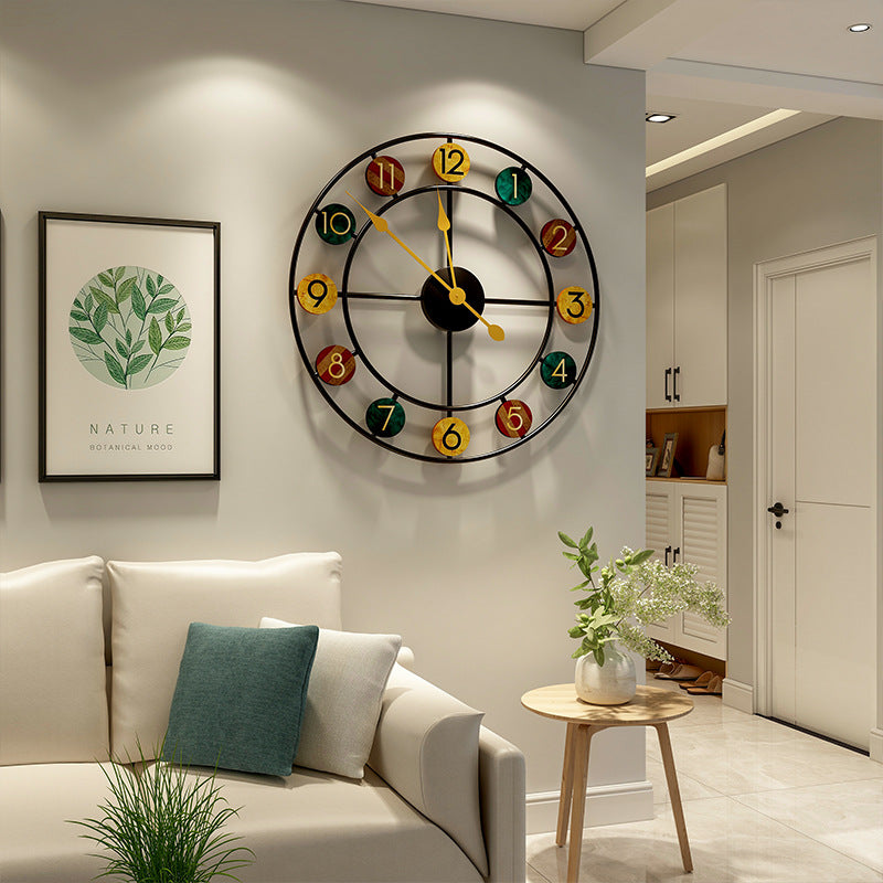 Wall Clock Simple Light Luxury Home Decoration Clock Wall Wall European Round Roman Creative Clock