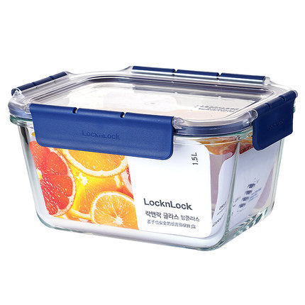 Le Buckle TOPCLASS Glass Fresh-keeping Box Gong Jun With Small Blue Box Microwave Oven Heating Lunch Box Storage