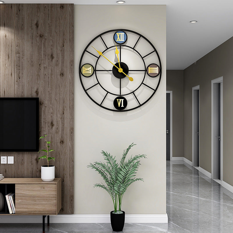 Wall Clock Simple Light Luxury Home Decoration Clock Wall Wall European Round Roman Creative Clock