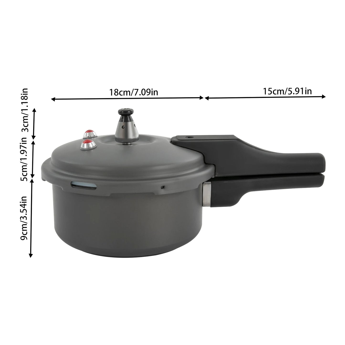 Aluminum Alloy Pressure Cooker, Mini Pressure Cooker, Pressure Cooker with Safety Anti-blocking Filter