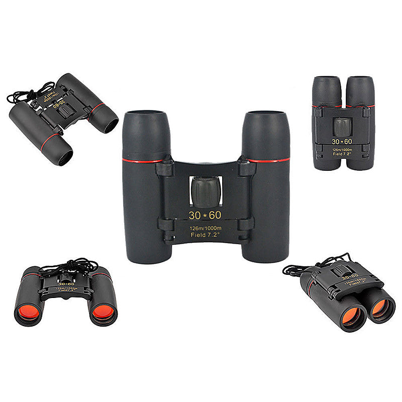 Folding Binoculars Telescope for Outdoor Activities - Black 30x60 Day - Luxe By Sarah
