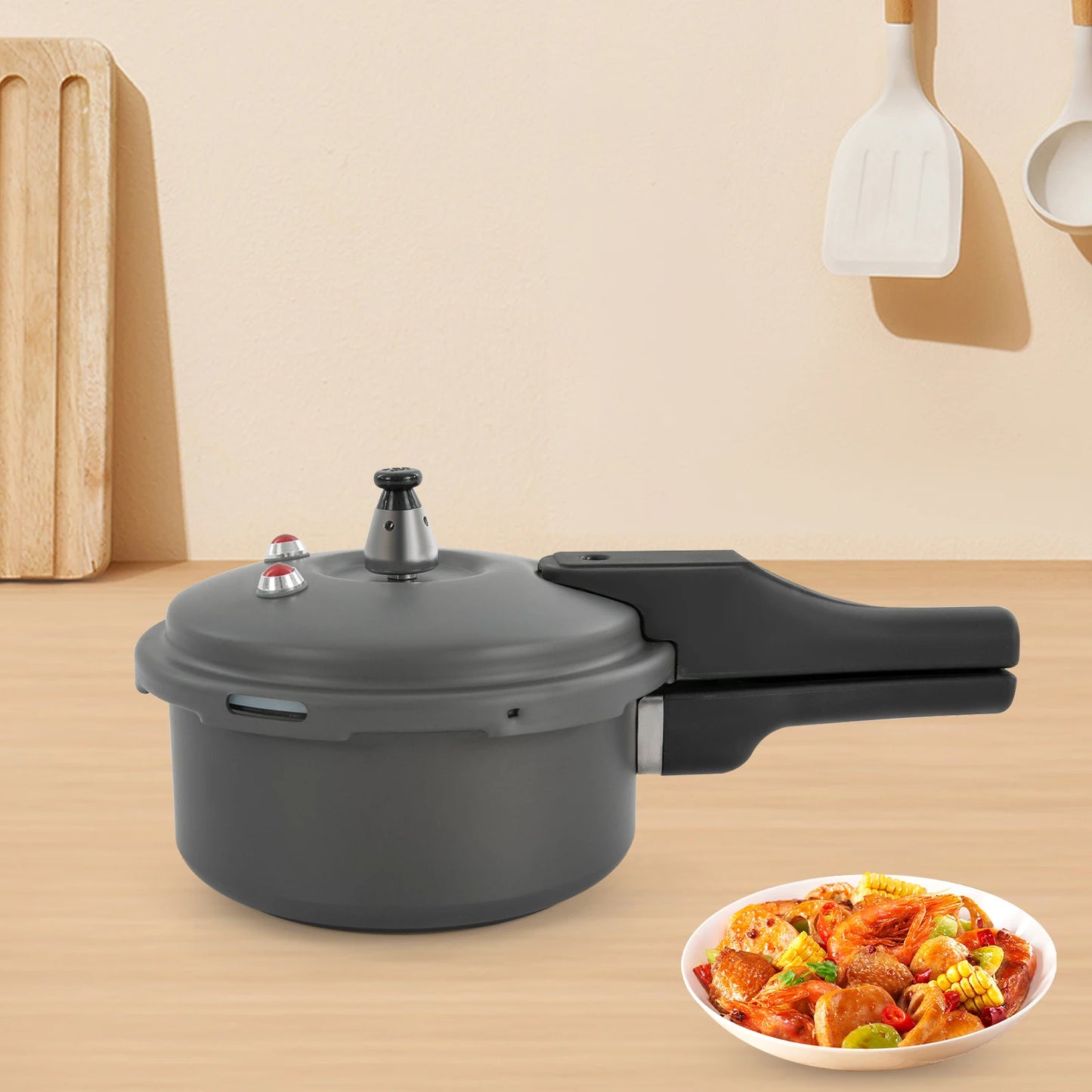 Aluminum Alloy Pressure Cooker, Mini Pressure Cooker, Pressure Cooker with Safety Anti-blocking Filter