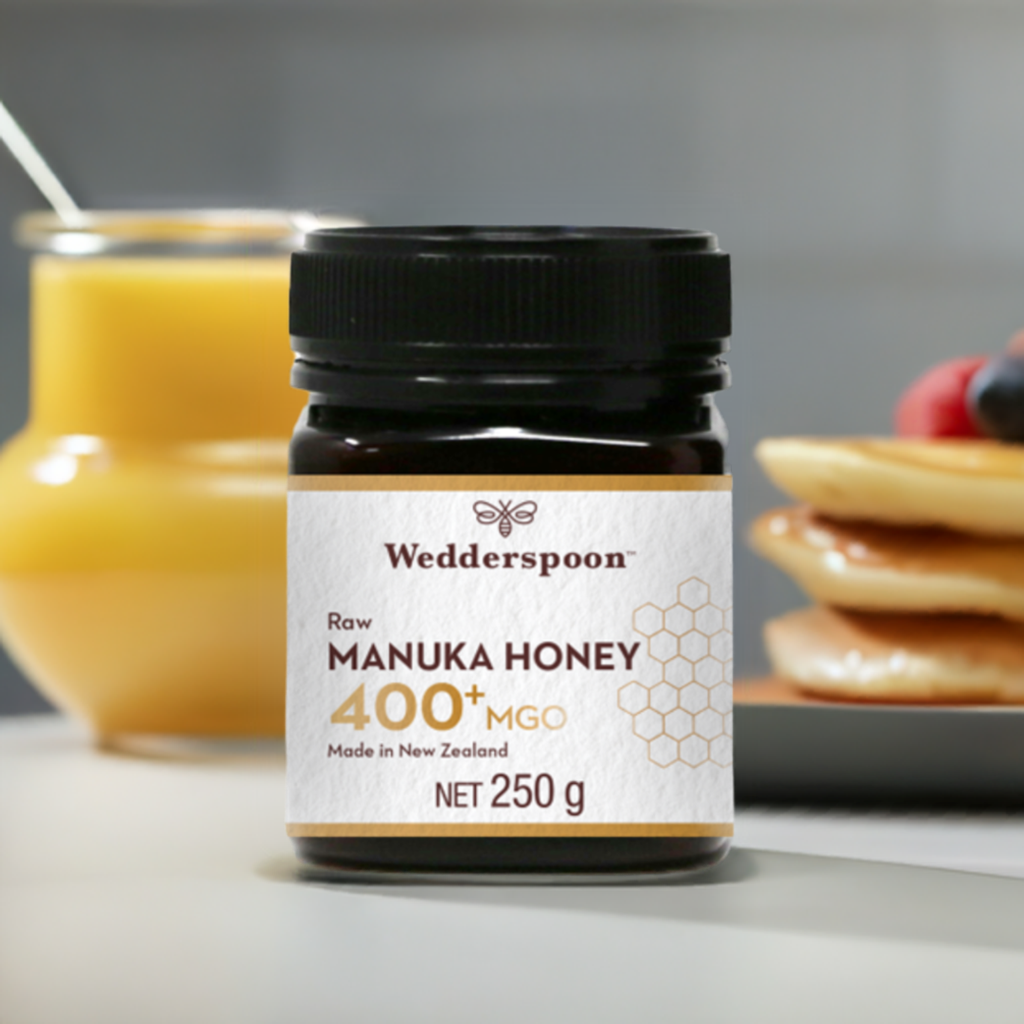 Wedderspoon Raw Manuka Honey 400 MGO (250g) – Unpasteurised High Potency Natural Health World UK