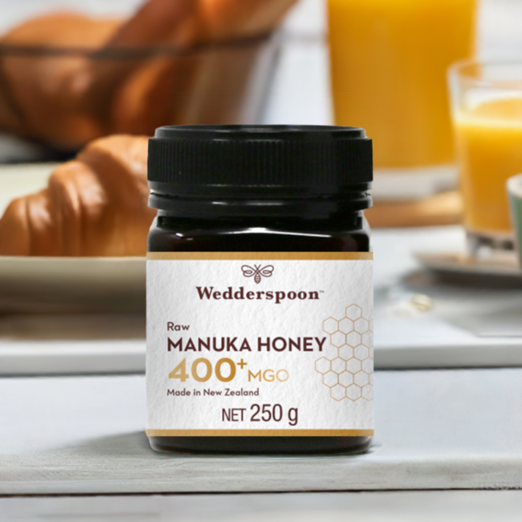 Wedderspoon Raw Manuka Honey 400 MGO (250g) – Unpasteurised High Potency Natural Health World UK