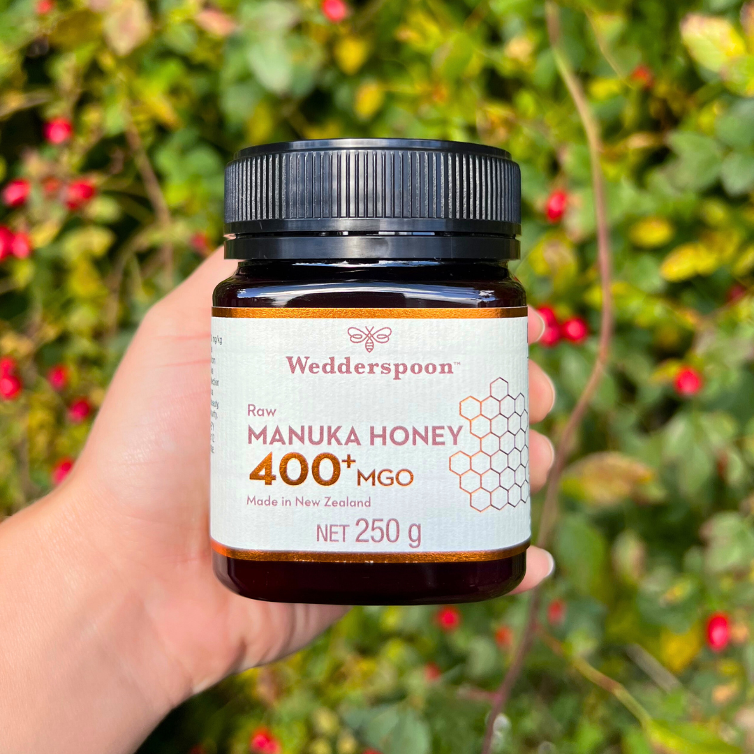 Wedderspoon Raw Manuka Honey 400 MGO (250g) – Unpasteurised High Potency Natural Health World UK