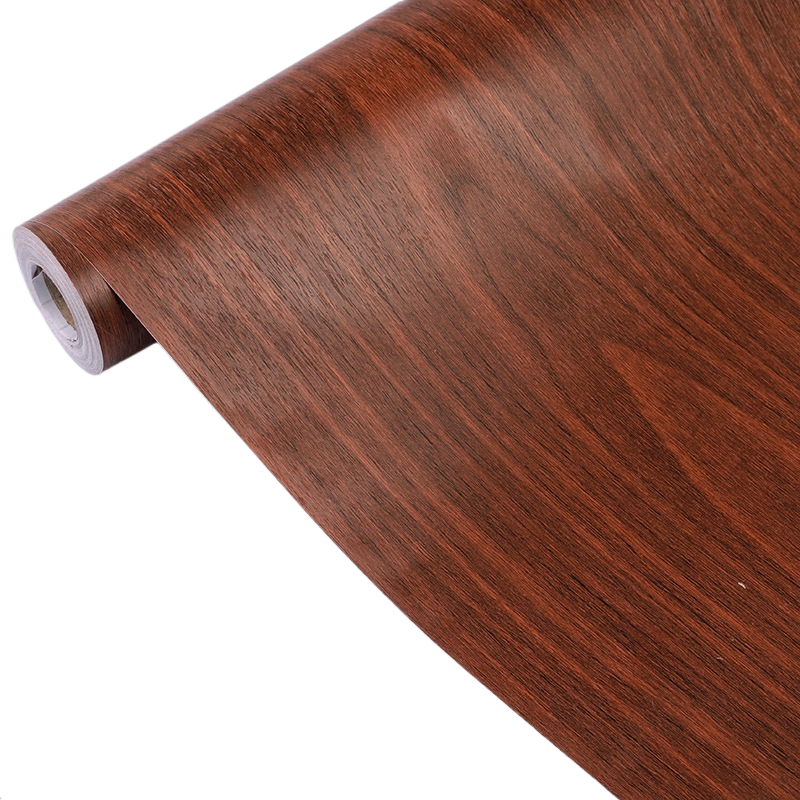 Self-adhesive wood grain striped wallpaper