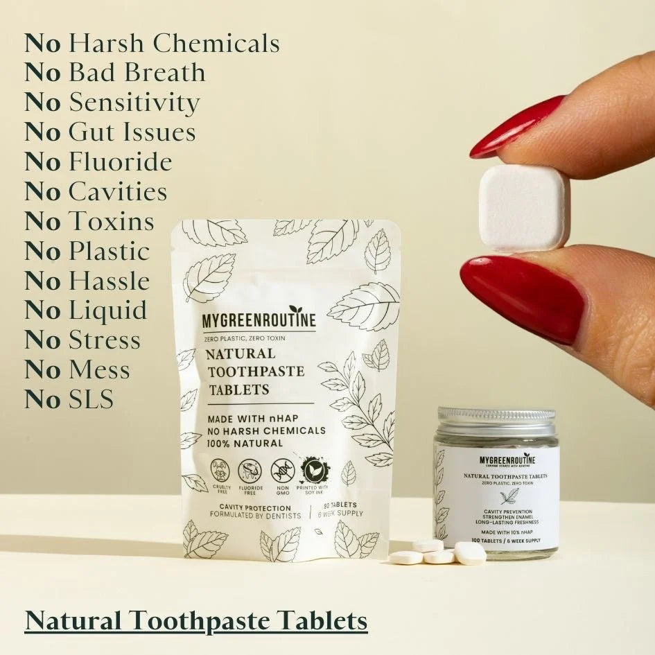 MGR Toothpaste Tablets Glass Jar (100pcs) My Green Routine