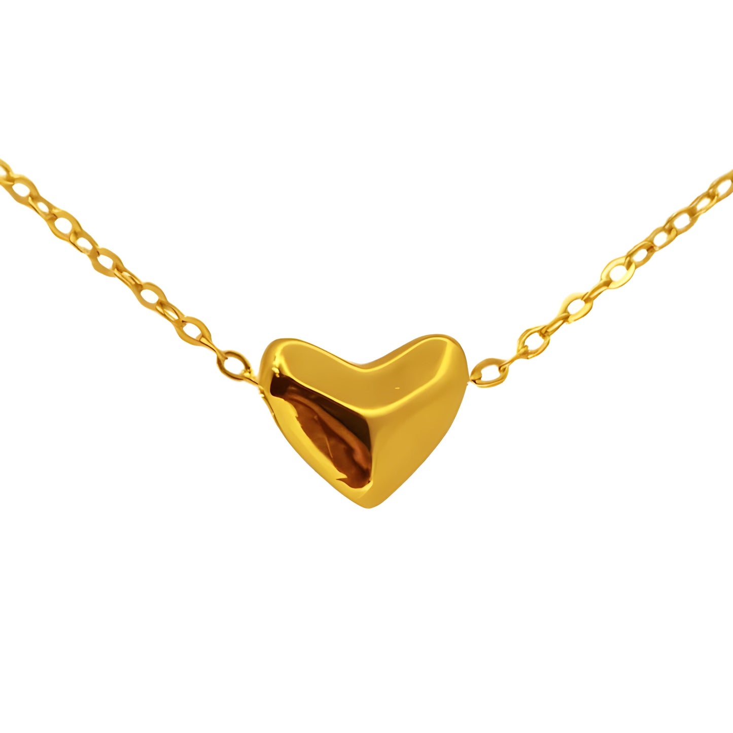 Ameya Heart - 18k gold plated sterling silver necklace, delicate luxury jewelry Ameya Jewels London