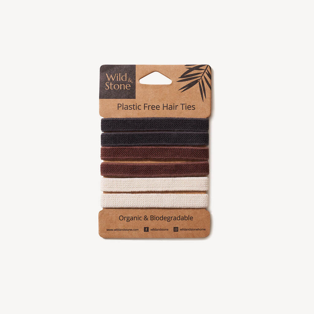 Plastic Free Hair Ties - 6 Pack - Natural Wild And Stone