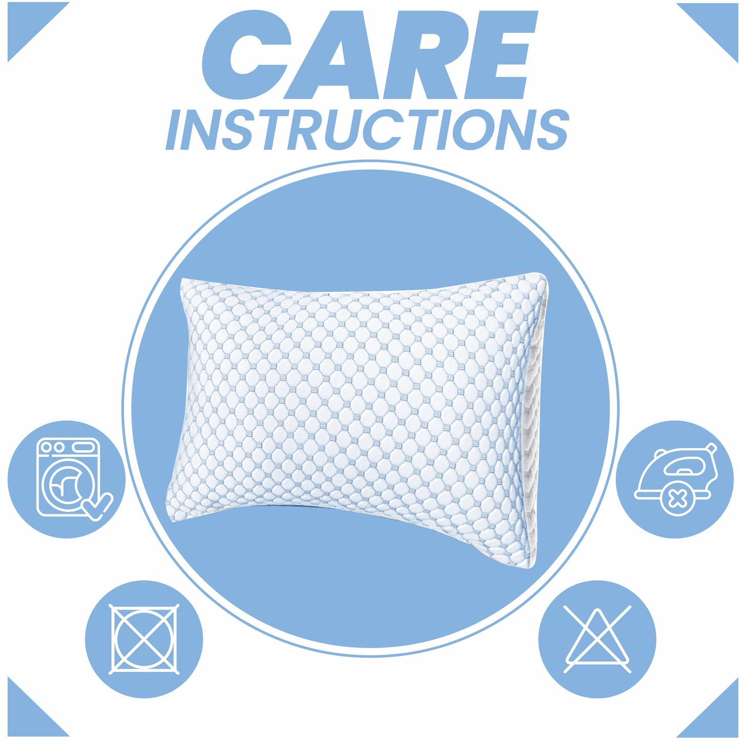 OLIVIA ROCCO Ice Cool Hypoallergenic Cooling Memory Foam Pillow for Cold Night Comfort