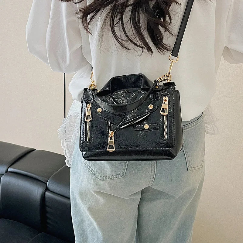 Fashionable Rivet Personality Ladies Shoulder Bag Square PU Leather Crossbody Bag Versatile Women's Handbag Stylish Accessory WholesaleHQ