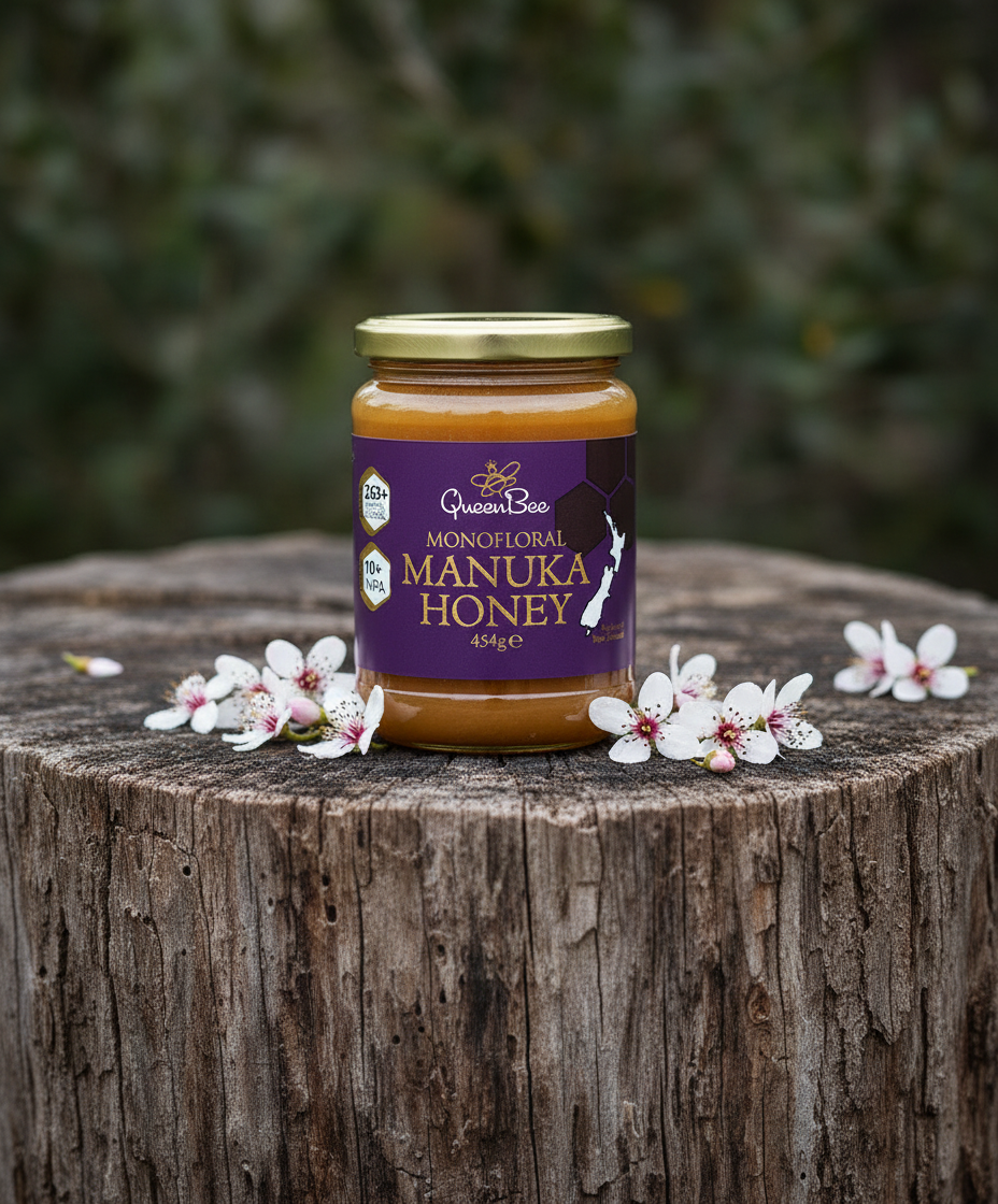 Queen Bee Manuka Honey MG263 - 454g Natural Health World UK