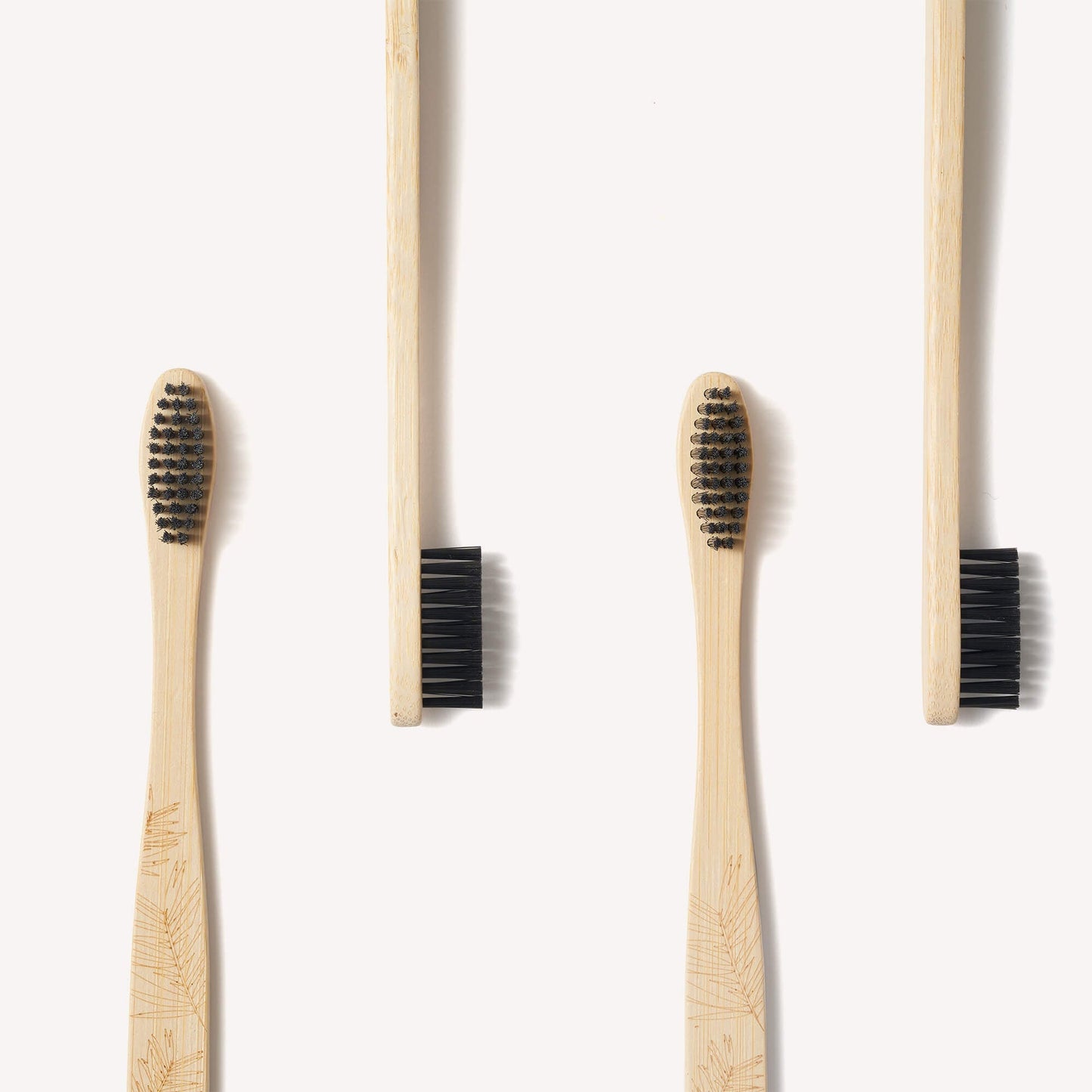 Adult Bamboo Toothbrush - 4 Pack - Firm Bristles Wild And Stone