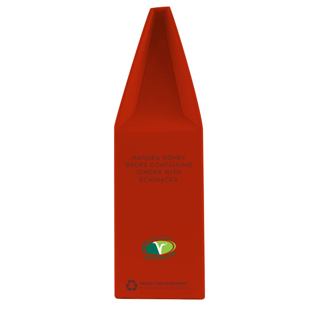 Wedderspoon Natural Manuka Honey Drops Ginger (20 Drops per box) Natural Health World UK