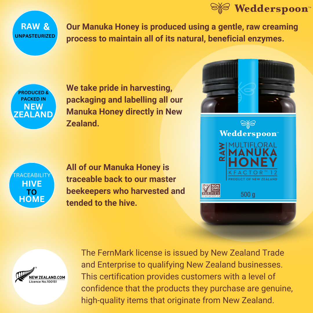 Wedderspoon Raw Manuka Honey Natural Affordable 500g Natural Health World UK