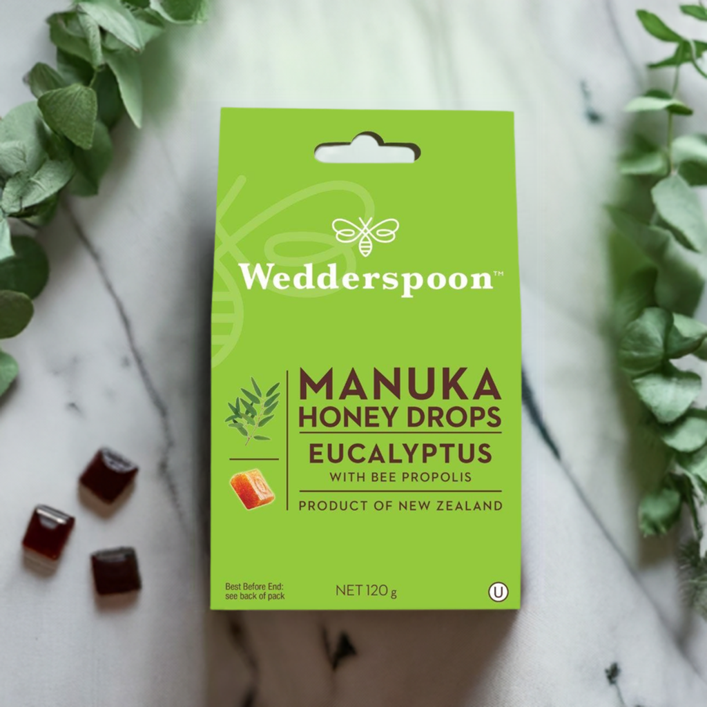 Wedderspoon Manuka Honey Drops Eucalyptus Drops Natural Health World UK
