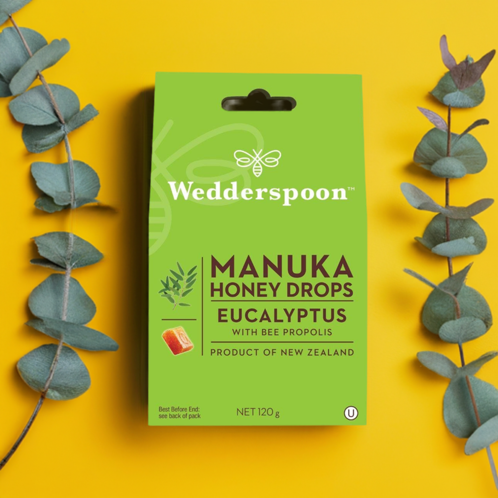 Wedderspoon Manuka Honey Drops Eucalyptus Drops Natural Health World UK