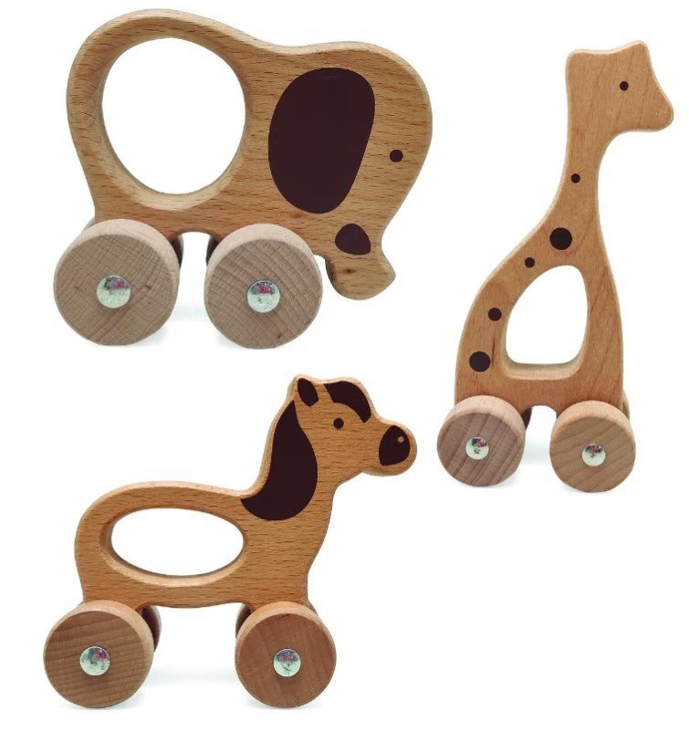 Wooden Animals on Wheels Baby&More